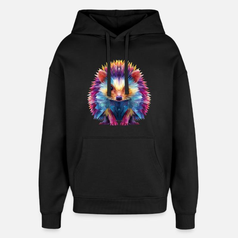 Hérisson - Sweat à capuche unisexe Stanley/Stella Oversized - noir