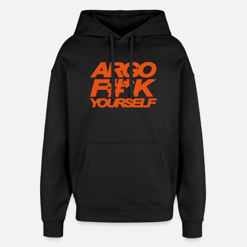 ARGO BAISE YOURSELF - Sweat à capuche unisexe Stanley/Stella Oversized - noir