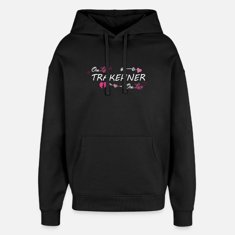 trakehner - Sweat à capuche unisexe Stanley/Stella Oversized - noir