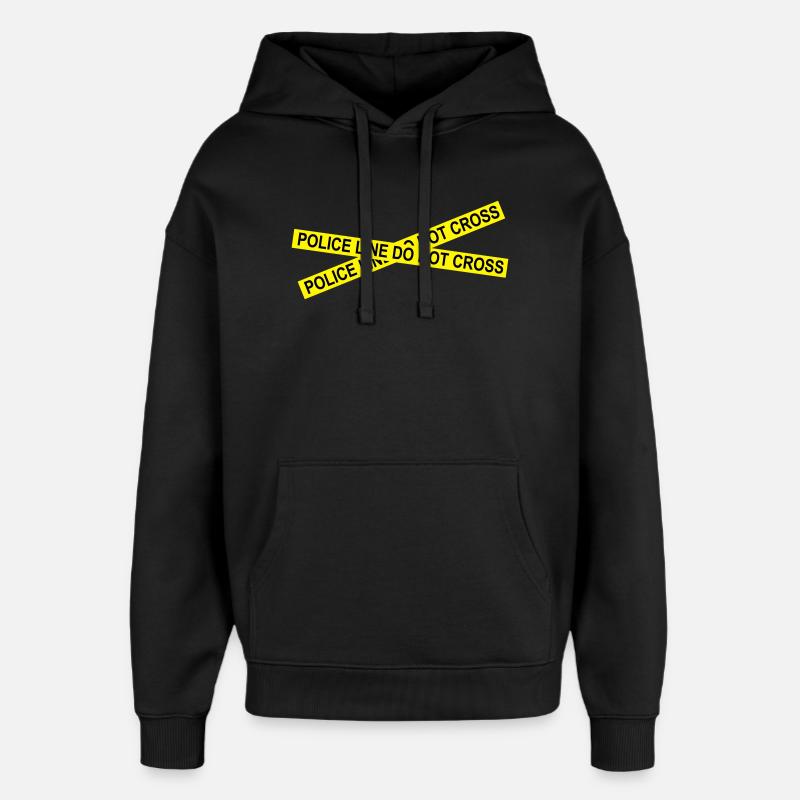 6061912 121806760 policeline - Sweat à capuche unisexe Stanley/Stella Oversized - noir
