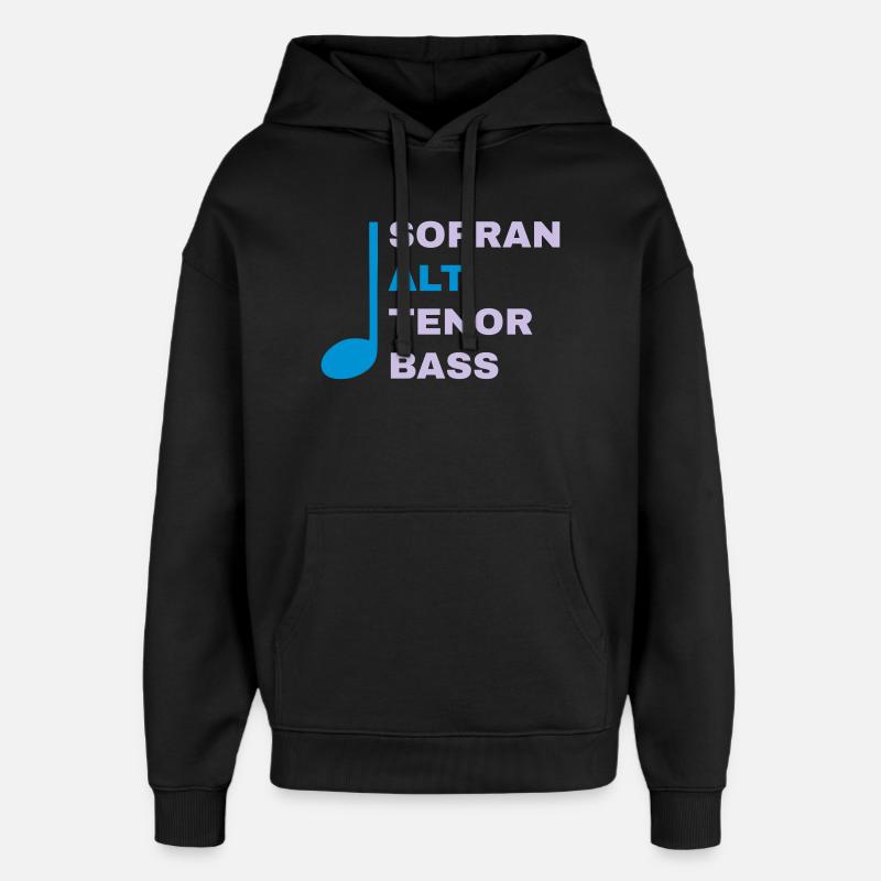 SATB mit Note - Alt - Oversized Unisex Hoodie von Stanley/Stella - Schwarz