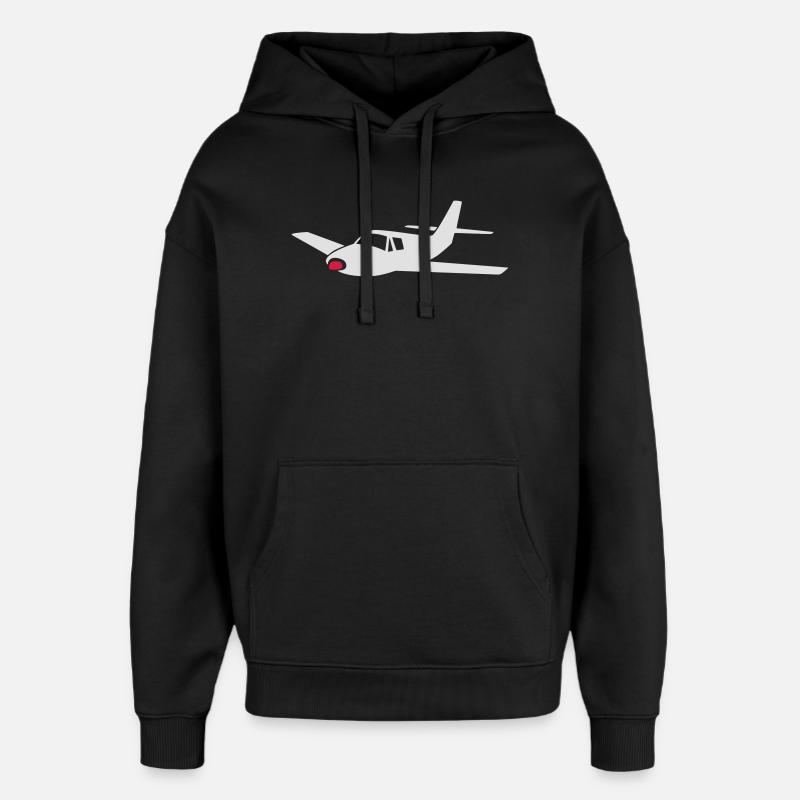 petit avion (couleur personnalisable!) - Sweat à capuche unisexe Stanley/Stella Oversized - noir