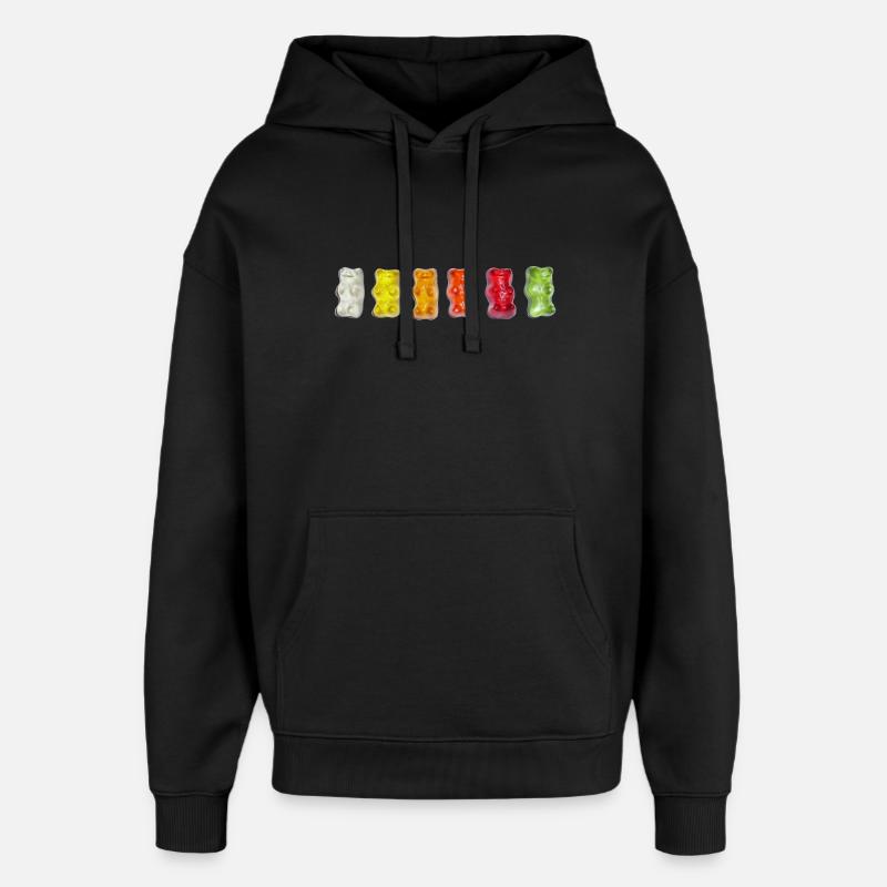 Gummi Bears - Sweat à capuche unisexe Stanley/Stella Oversized - noir