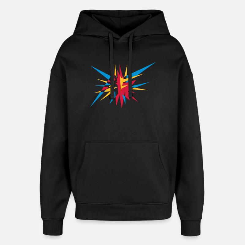 Explosion und Strahlen - Oversized Unisex Hoodie von Stanley/Stella - Schwarz