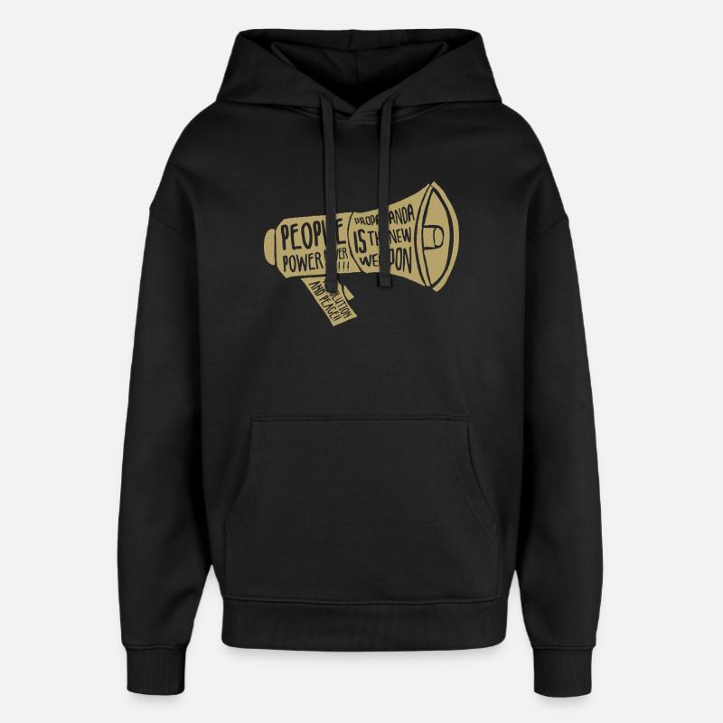 Propaganda ! - Oversized Unisex Hoodie von Stanley/Stella - Schwarz