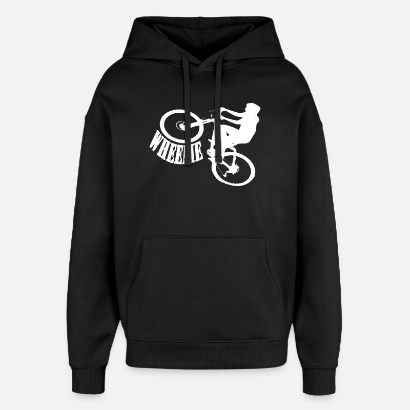 Roue roue - Sweat à capuche unisexe Stanley/Stella Oversized - noir