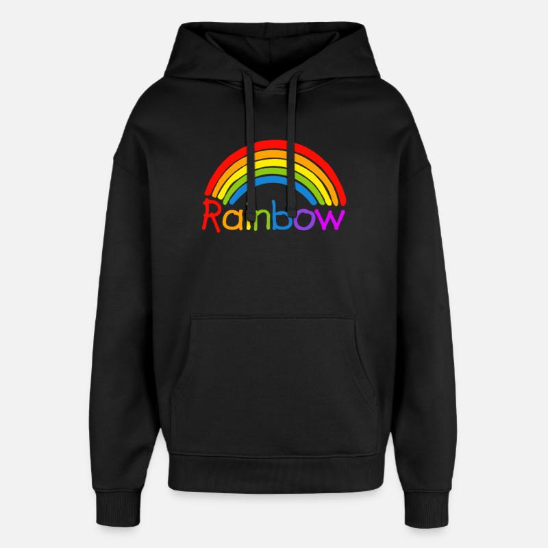 Rainbow regenbogen LGBT - Oversized Unisex Hoodie von Stanley/Stella - Schwarz