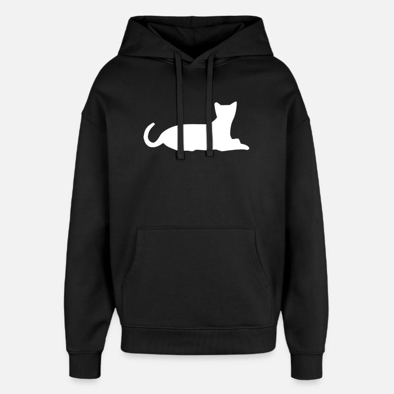 chat chat chat chat chat - Sweat à capuche unisexe Stanley/Stella Oversized - noir