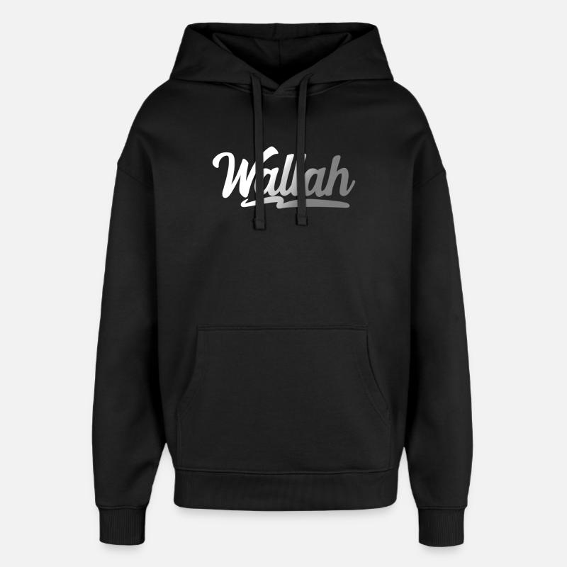 Wallah - Sweat à capuche unisexe Stanley/Stella Oversized - noir