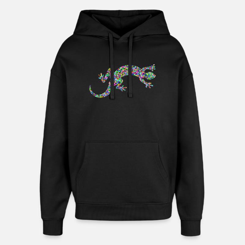 Gecko, salamandre, concours de modèles - Sweat à capuche unisexe Stanley/Stella Oversized - noir