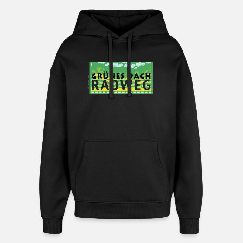 Grünes Dach Radweg - Oversized Unisex Hoodie von Stanley/Stella - Schwarz