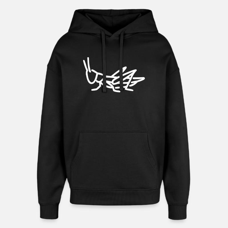 Ein Grasshüpfer - Oversized Unisex Hoodie von Stanley/Stella - Schwarz