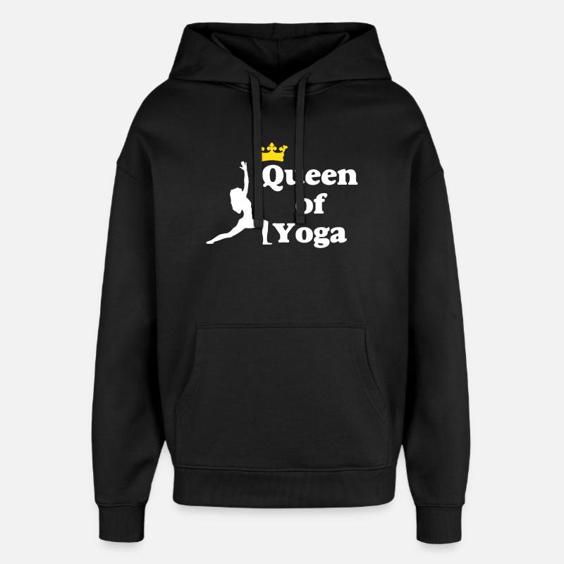 Reine du Yoga - Sweat à capuche unisexe Stanley/Stella Oversized - noir