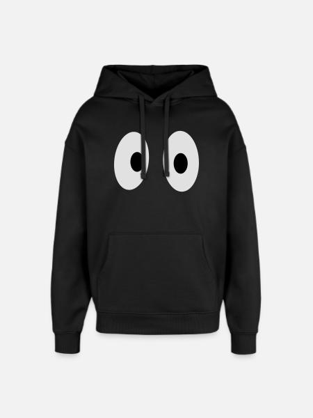 Lustige Augen - Oversized Unisex Hoodie von Stanley/Stella - Schwarz