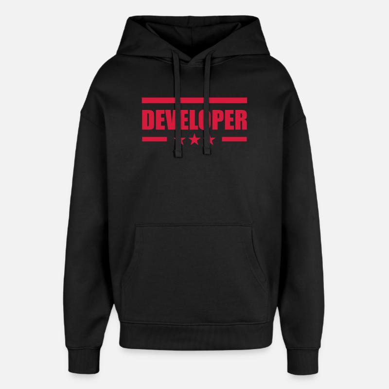 Developer - Oversized Unisex Hoodie von Stanley/Stella - Schwarz