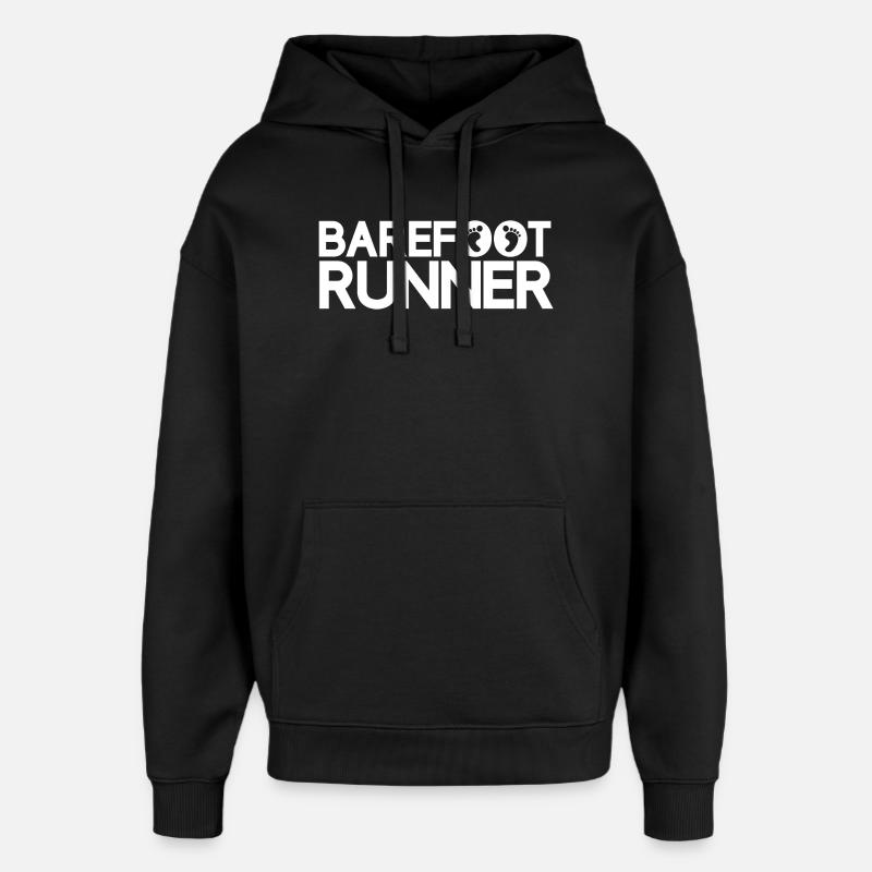 Barfußläufer - Oversized Unisex Hoodie von Stanley/Stella - Schwarz