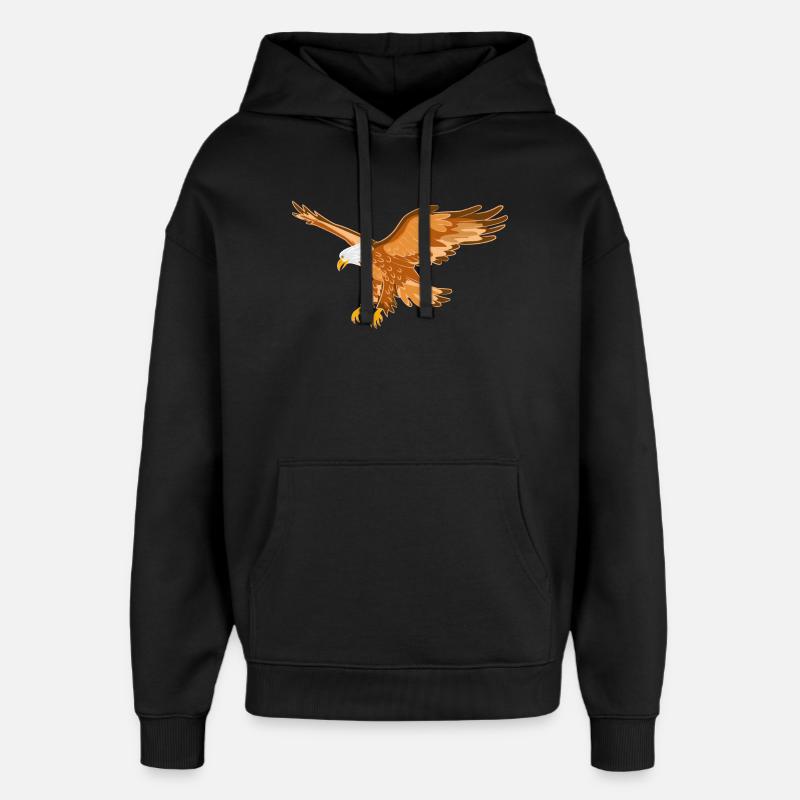 Adler Greifvogel - Oversized Unisex Hoodie von Stanley/Stella - Schwarz