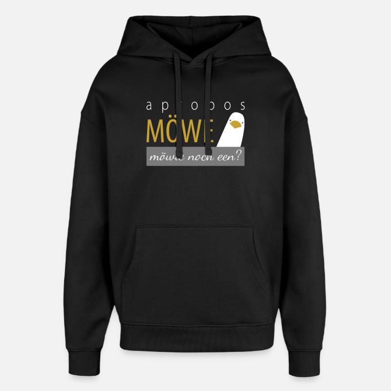 apropos Möwe - möwie noch een? - Oversized Unisex Hoodie von Stanley/Stella - Schwarz