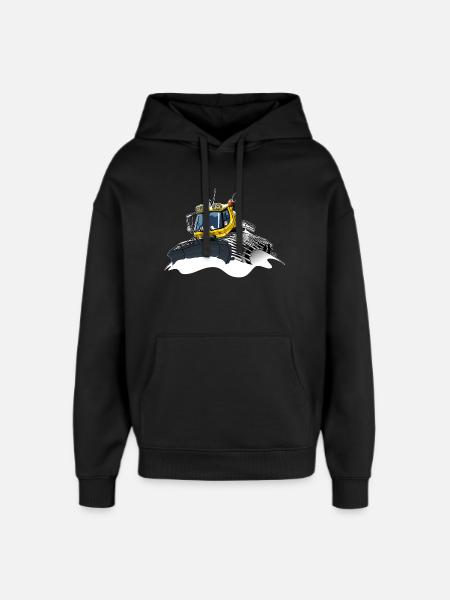 yellow snow shovel snow - Oversized Unisex Hoodie by Stanley/Stella - black