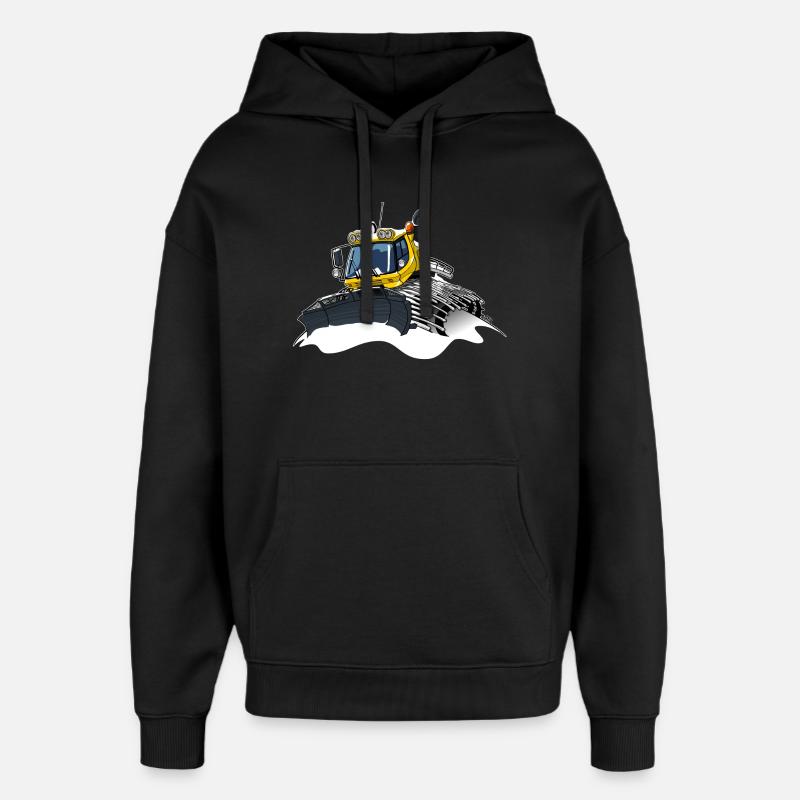 gelber Schneeschaufelschnee - Oversized Unisex Hoodie von Stanley/Stella - Schwarz