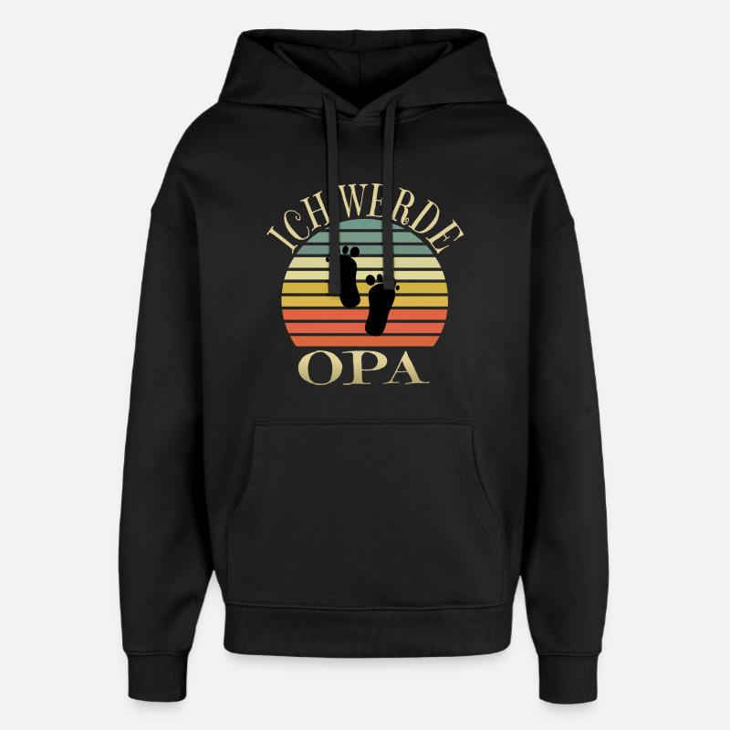 Ich werde Opa - Oversized Unisex Hoodie von Stanley/Stella - Schwarz
