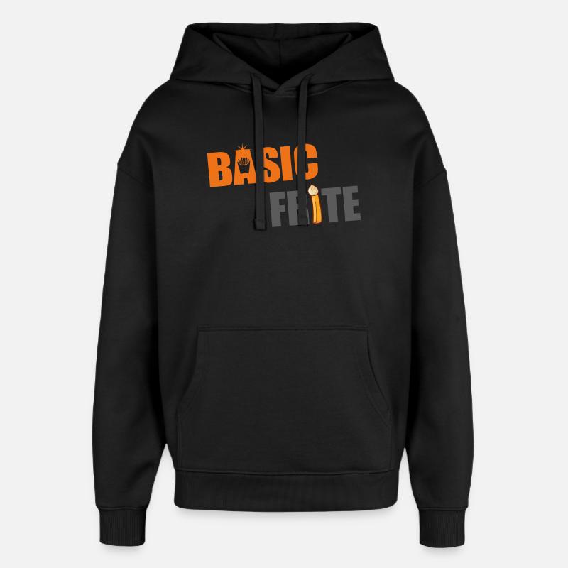 Basic frite 2 - Sweat à capuche unisexe Stanley/Stella Oversized - noir