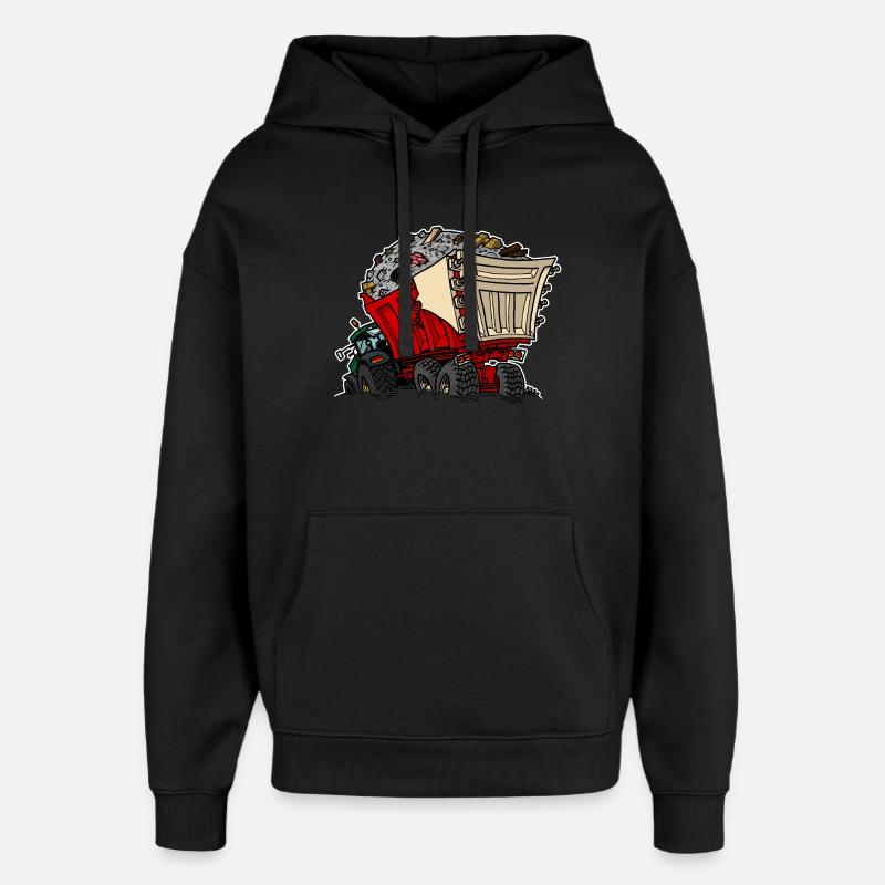 0956 Wagen RUIN - Oversized Unisex Hoodie von Stanley/Stella - Schwarz