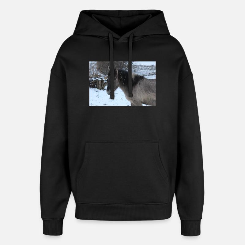 Affiche Cheval Cheval - Sweat à capuche unisexe Stanley/Stella Oversized - noir