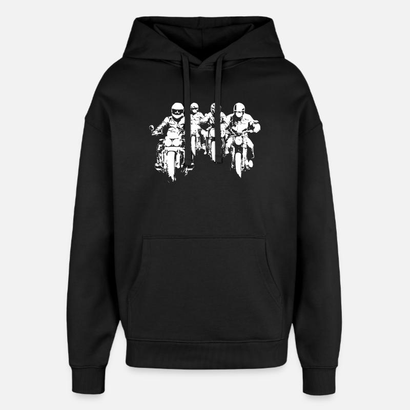 Bikergroup white - Oversized Unisex Hoodie von Stanley/Stella - Schwarz