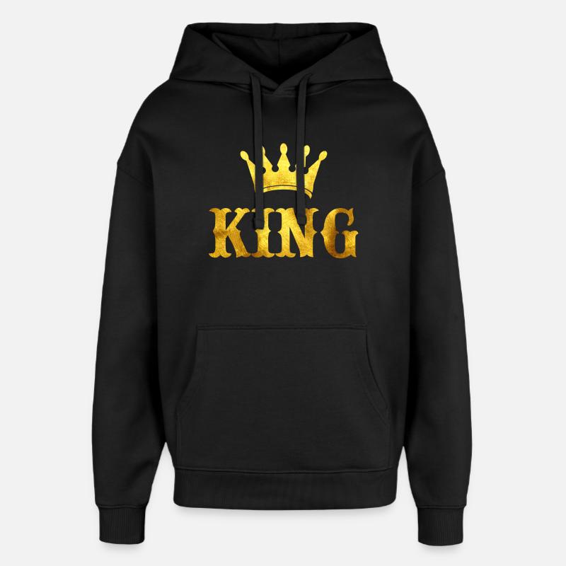 King Crown - Oversized Unisex Hoodie by Stanley/Stella - black