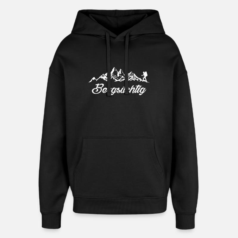 Bergsüchtig - Oversized Unisex Hoodie von Stanley/Stella - Schwarz