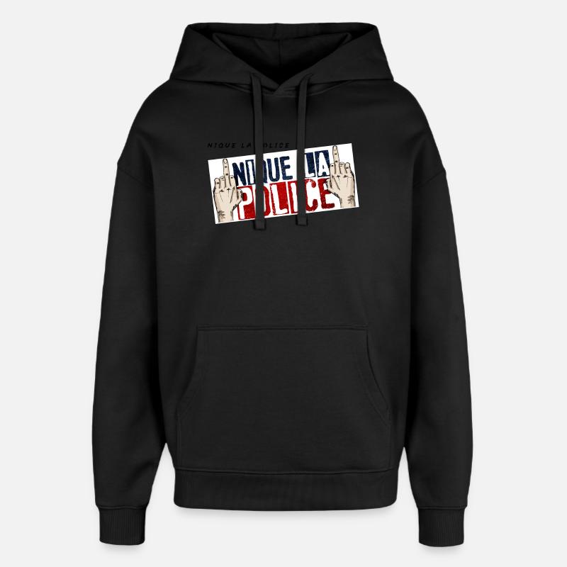 Fick die Polizei - Oversized Unisex Hoodie von Stanley/Stella - Schwarz