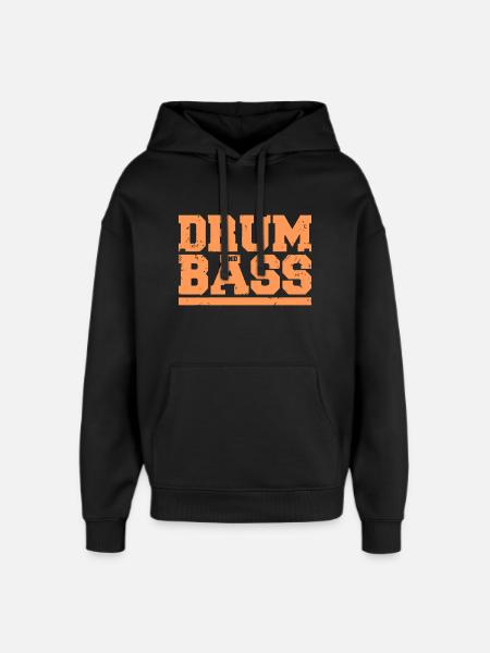 drum and bass drums and bass - Oversized Unisex Hoodie by Stanley/Stella - black