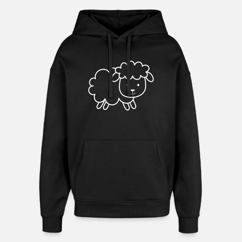 Mouton - Sweat à capuche unisexe Stanley/Stella Oversized - noir