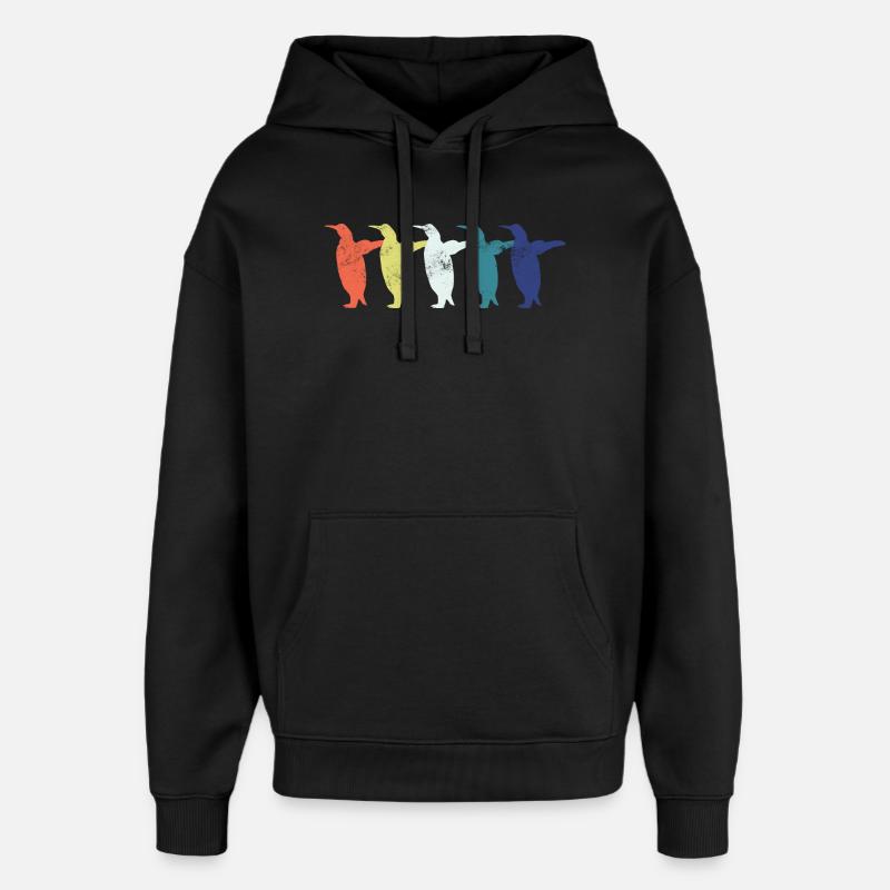 Pinguin Pinguine - Oversized Unisex Hoodie von Stanley/Stella - Schwarz
