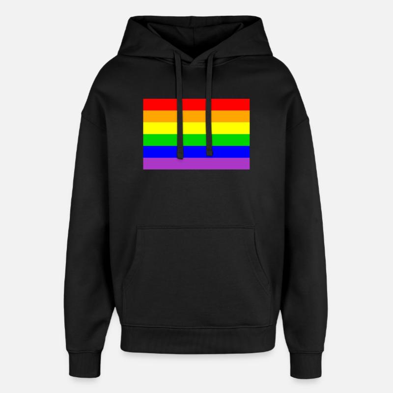 Drapeau LGBT - Sweat à capuche unisexe Stanley/Stella Oversized - noir