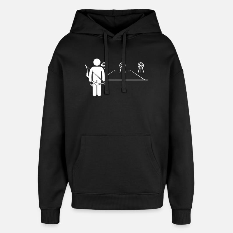 Tir à l’arc - Sweat à capuche unisexe Stanley/Stella Oversized - noir