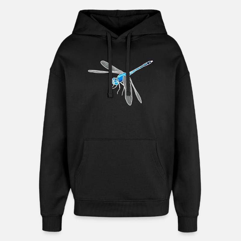 Libelle - Oversized Unisex Hoodie von Stanley/Stella - Schwarz