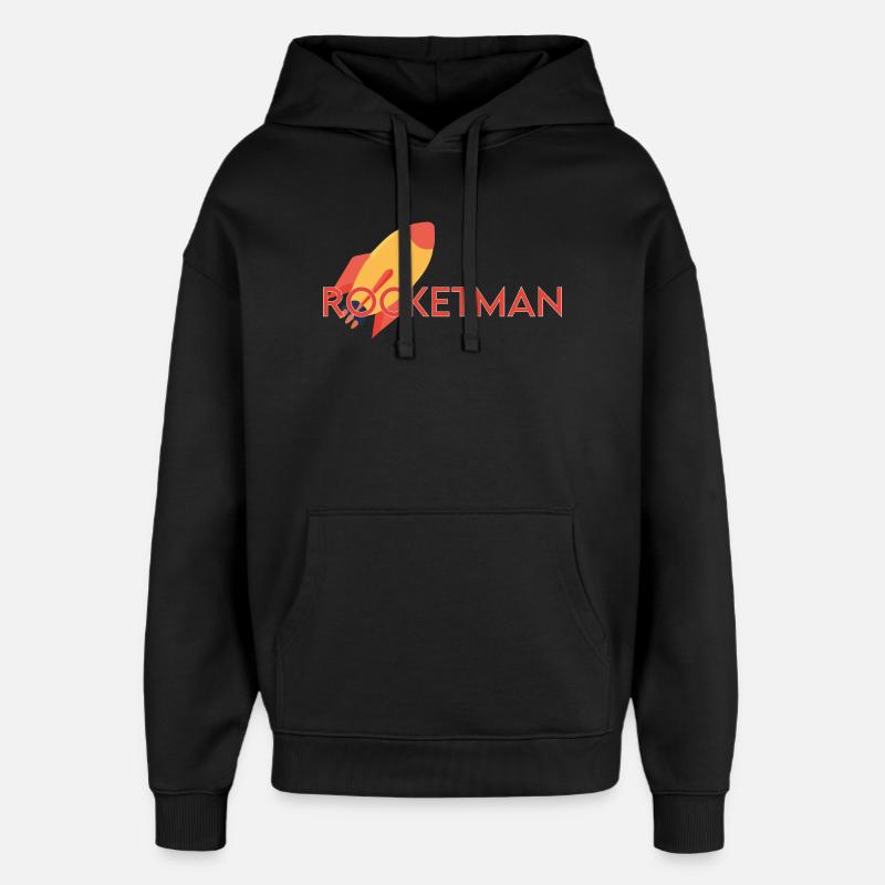 Rocketman - Sweat à capuche unisexe Stanley/Stella Oversized - noir