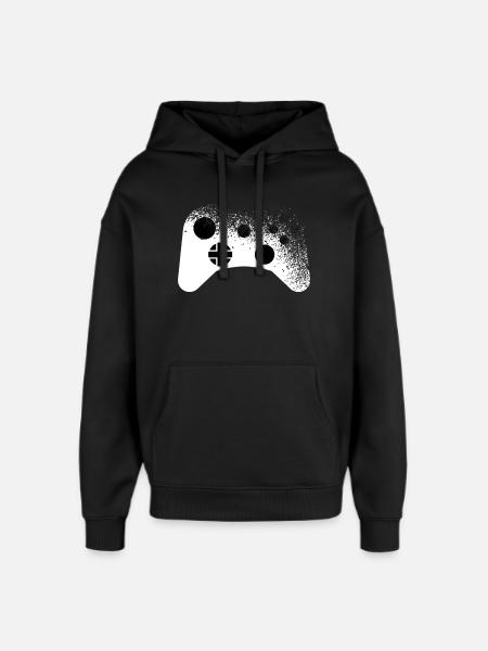 Splatter - Controller Muster für Gamer cool - Oversized Unisex Hoodie von Stanley/Stella - Schwarz