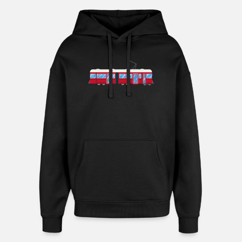 Tram, tram, train, railway - Oversized Unisex Hoodie by Stanley/Stella - black
