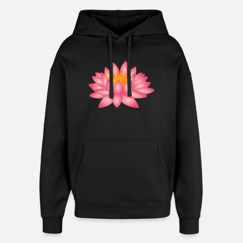 Fleur de lotus de yoga - Sweat à capuche unisexe Stanley/Stella Oversized - noir