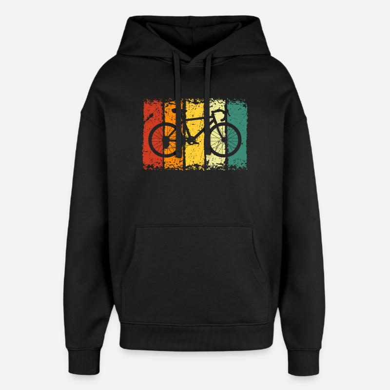 Fahrrad - Oversized Unisex Hoodie von Stanley/Stella - Schwarz