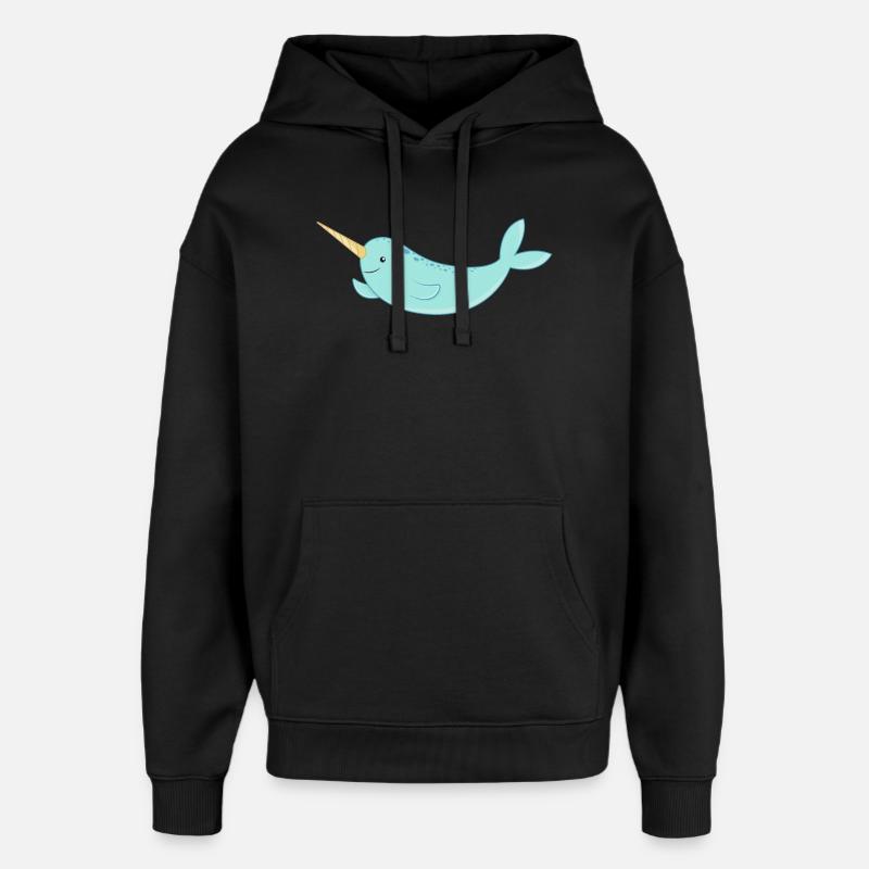 Narwal - Oversized Unisex Hoodie von Stanley/Stella - Schwarz