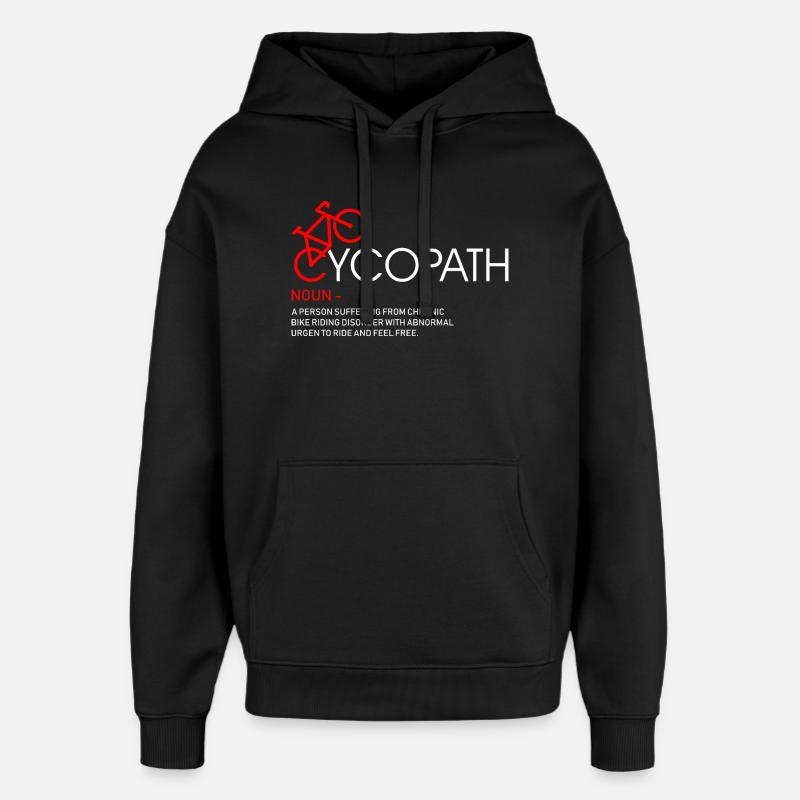 Cyclopath Bike Art Graphic - Sweat à capuche unisexe Stanley/Stella Oversized - noir