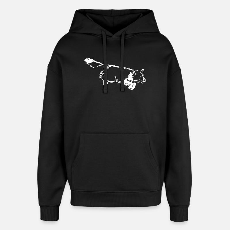 Border Collie « Black Edition » - Sweat à capuche unisexe Stanley/Stella Oversized - noir