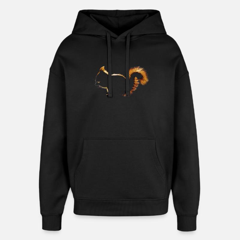 Eichhörnchen - Oversized Unisex Hoodie von Stanley/Stella - Schwarz