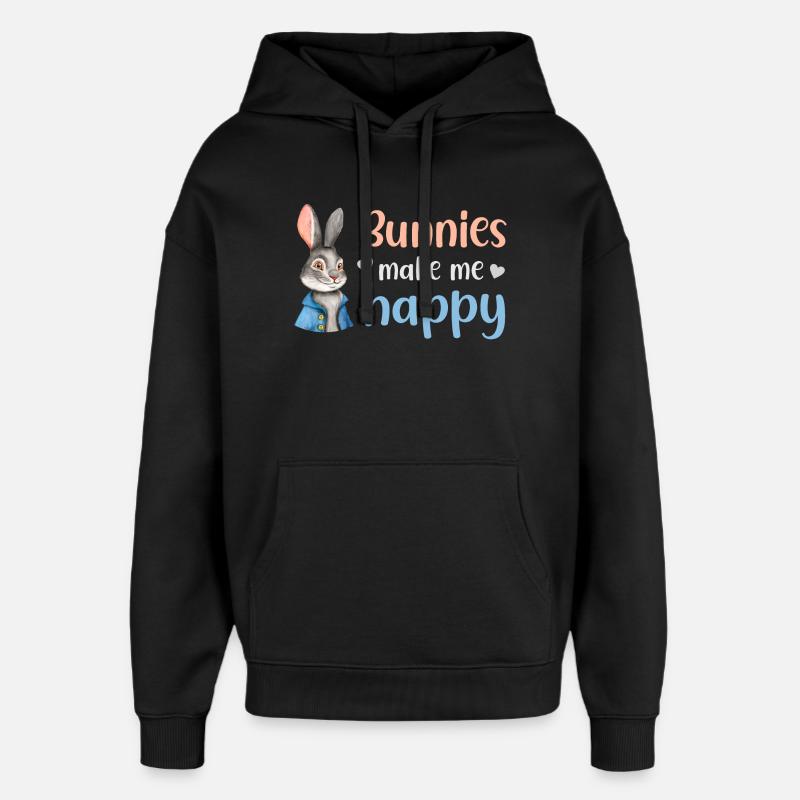 Rabbit Rabbit - Oversized Unisex Hoodie by Stanley/Stella - black