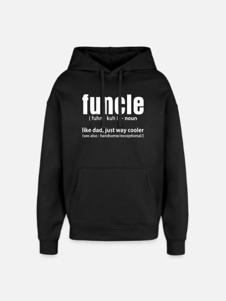 Funch Dad Definition Graphic Tee - Oversized Unisex Hoodie by Stanley/Stella - black