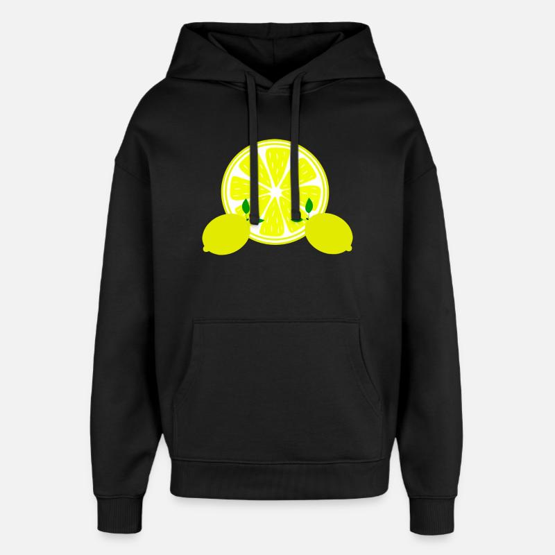 citron vert lime - Sweat à capuche unisexe Stanley/Stella Oversized - noir